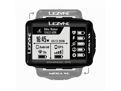 LEZYNE Cyklonavigácia MEGA XL GPS HR/ProSC LOADED